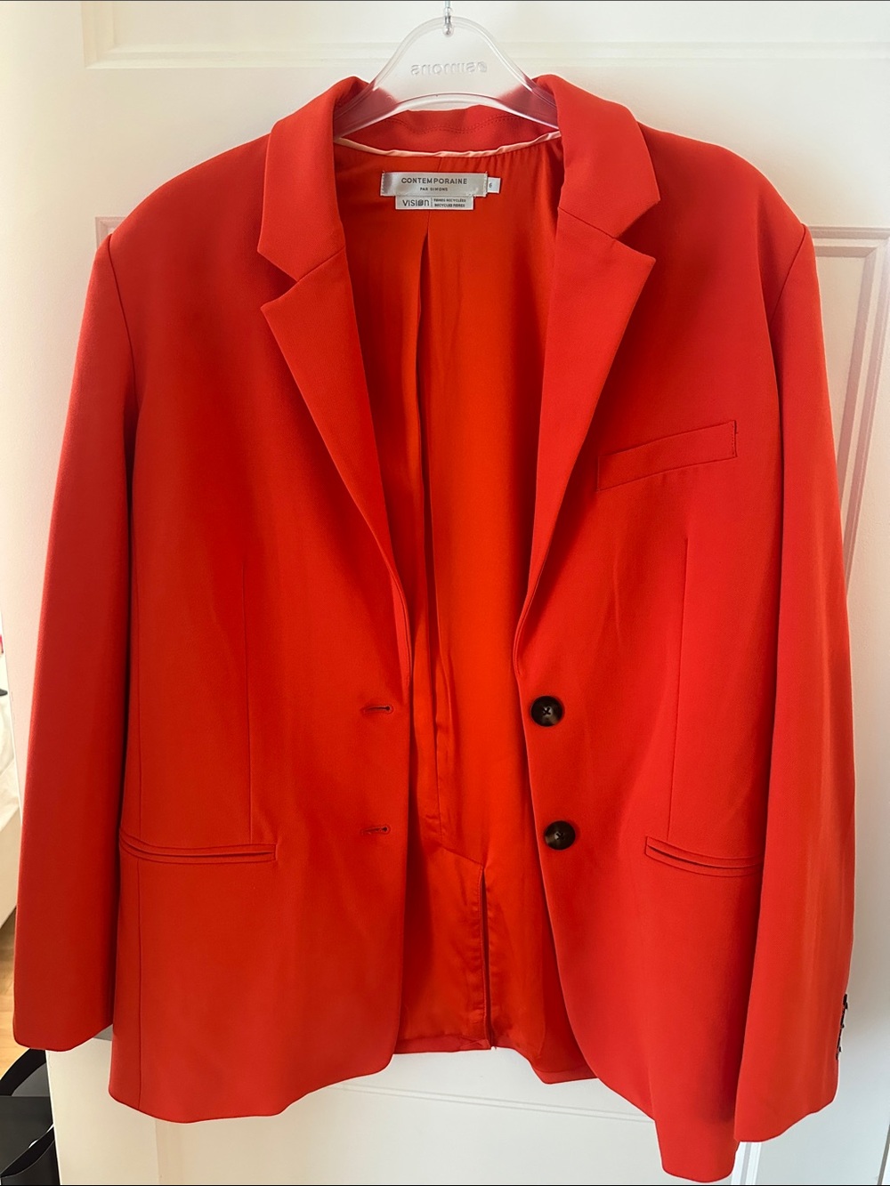 Simons Bright Coral-Red Blouse